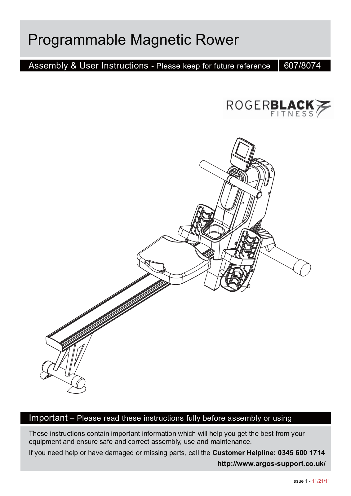 Roger Black YR-3140BXE1A Instruction manual