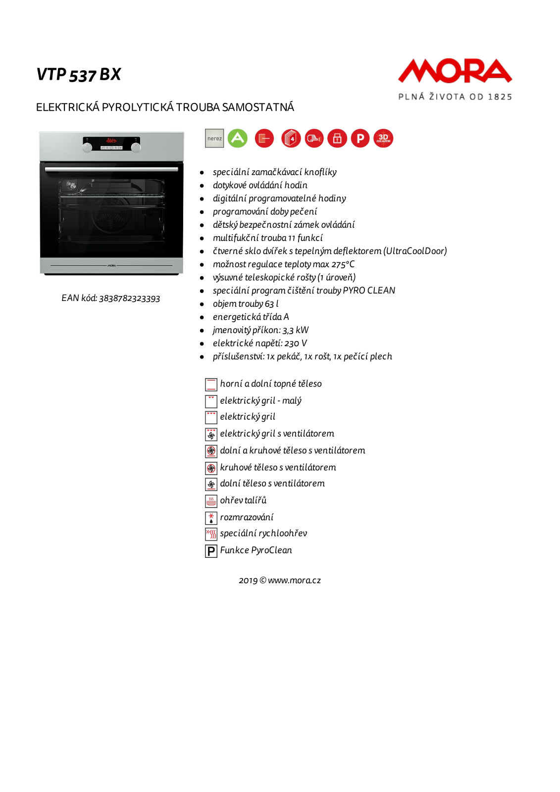 Mora VTP537BX Product sheet