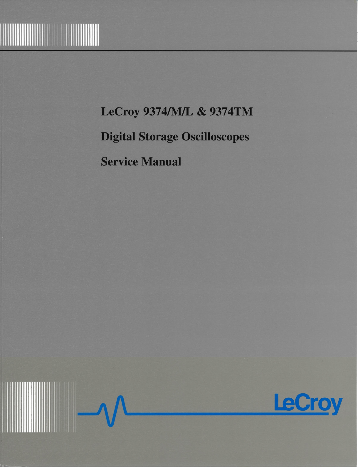 LeCroy 9374TM, 9374L, 9374M Service Manual