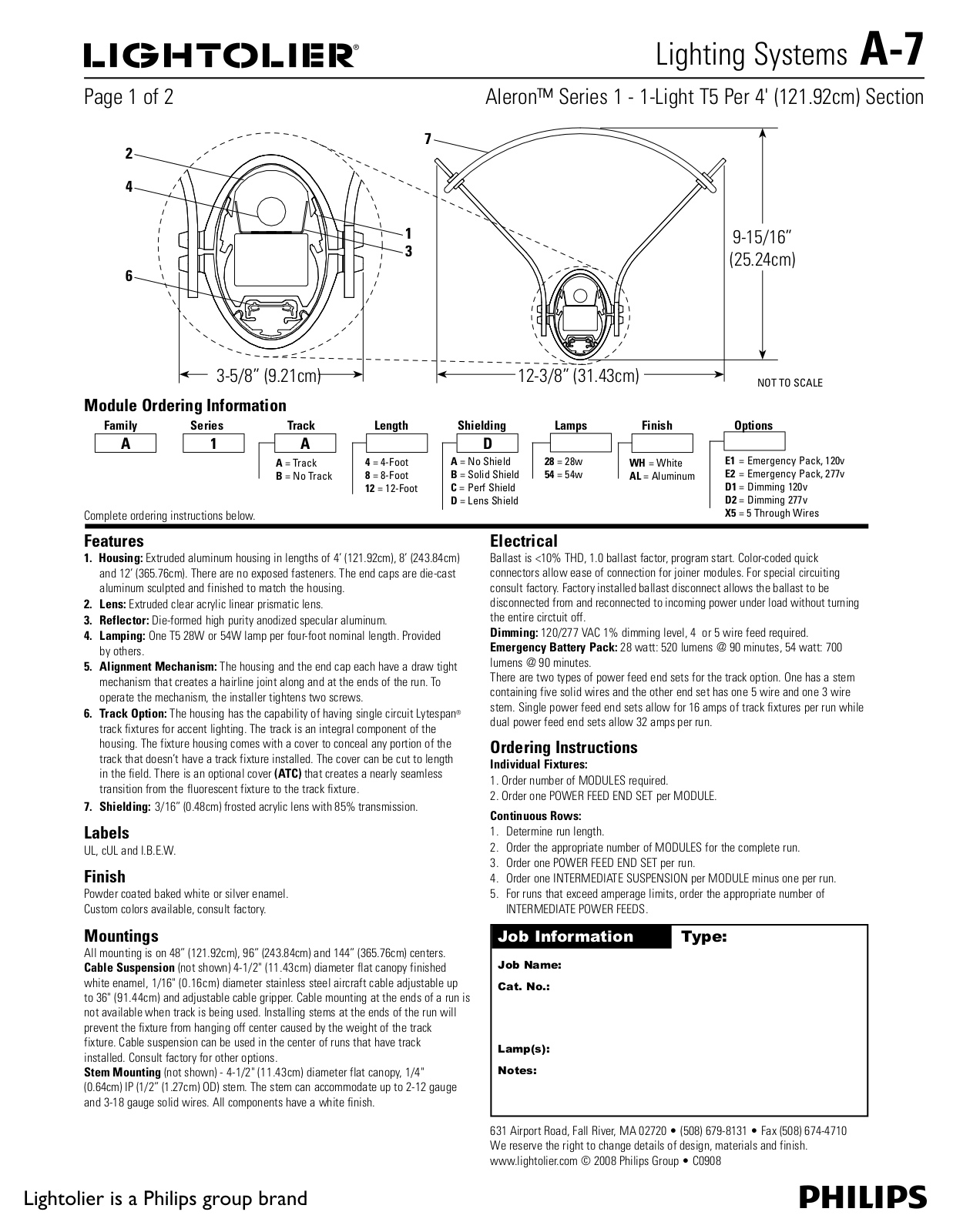 Lightolier A-7 User Manual