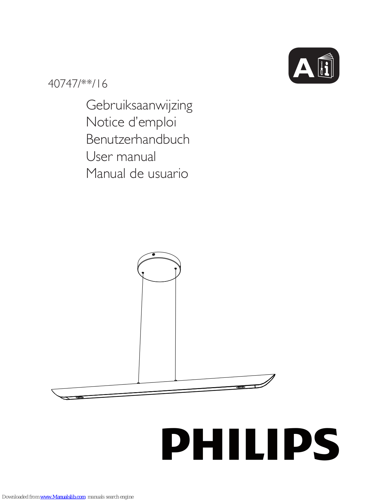 Philips 40747-48-16, 40748-48-16, 40747/**/16 User Manual