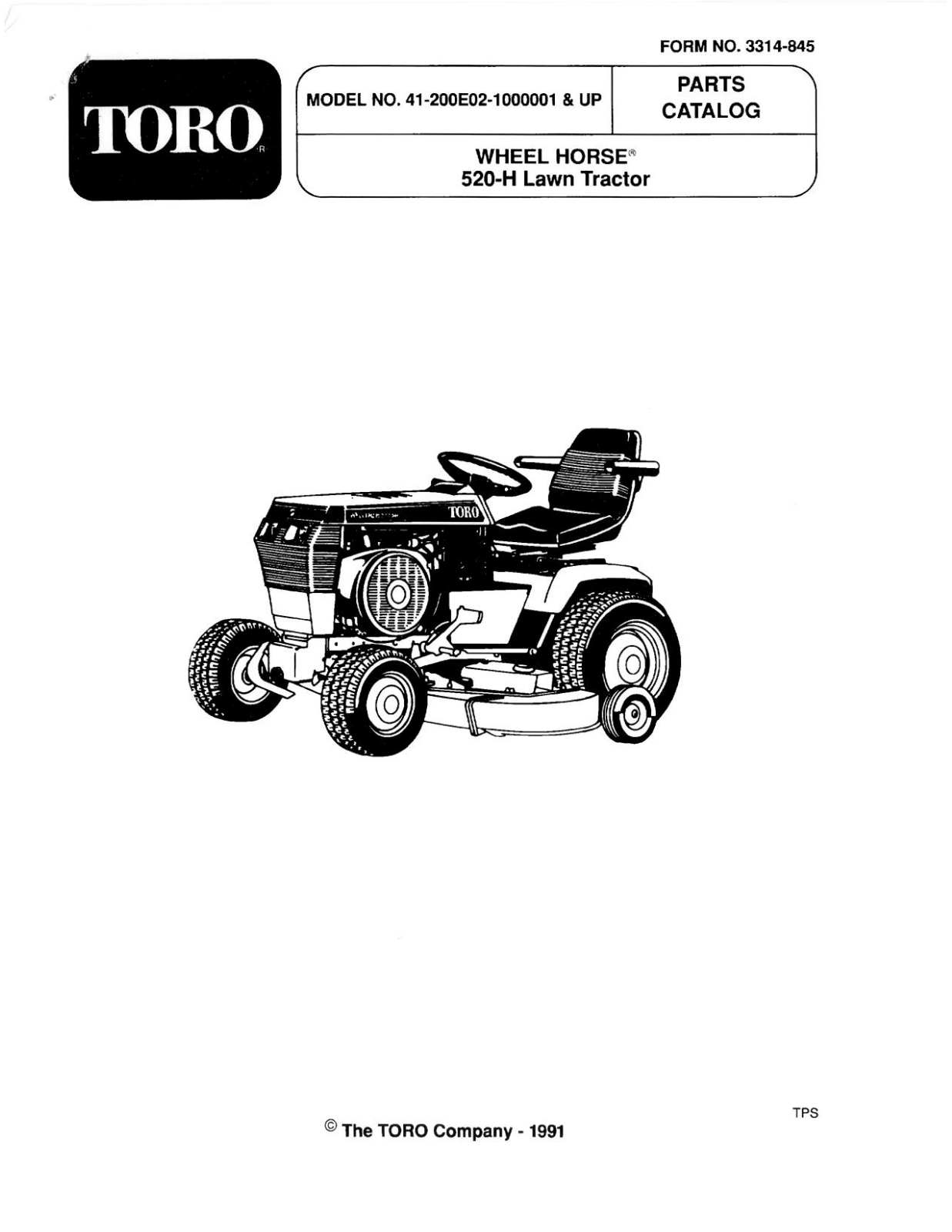 Toro 41-20OE02 Parts Catalogue