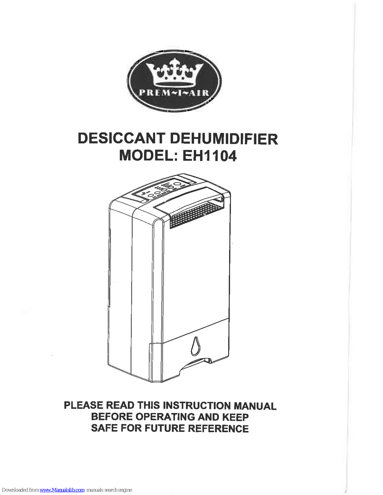 Prem-I-Air EH1104 Instruction Manual