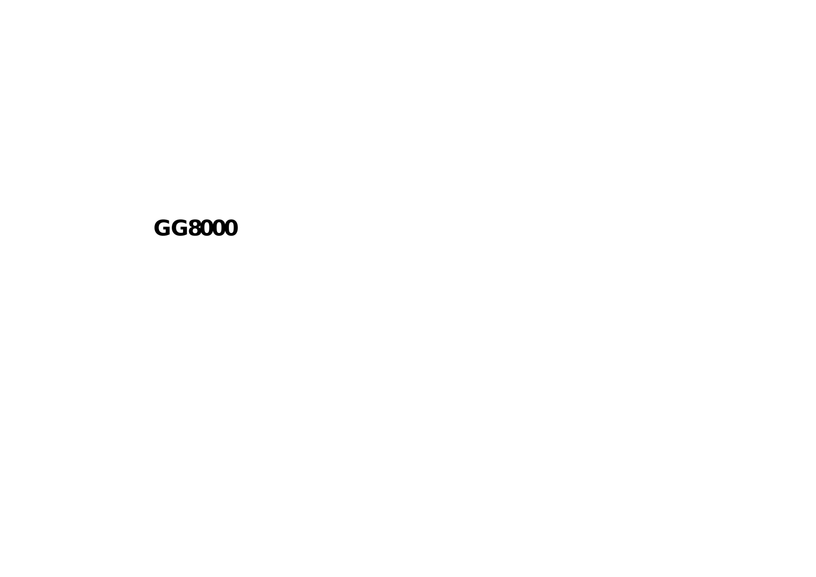 Champion GG8000 Parts Catalog