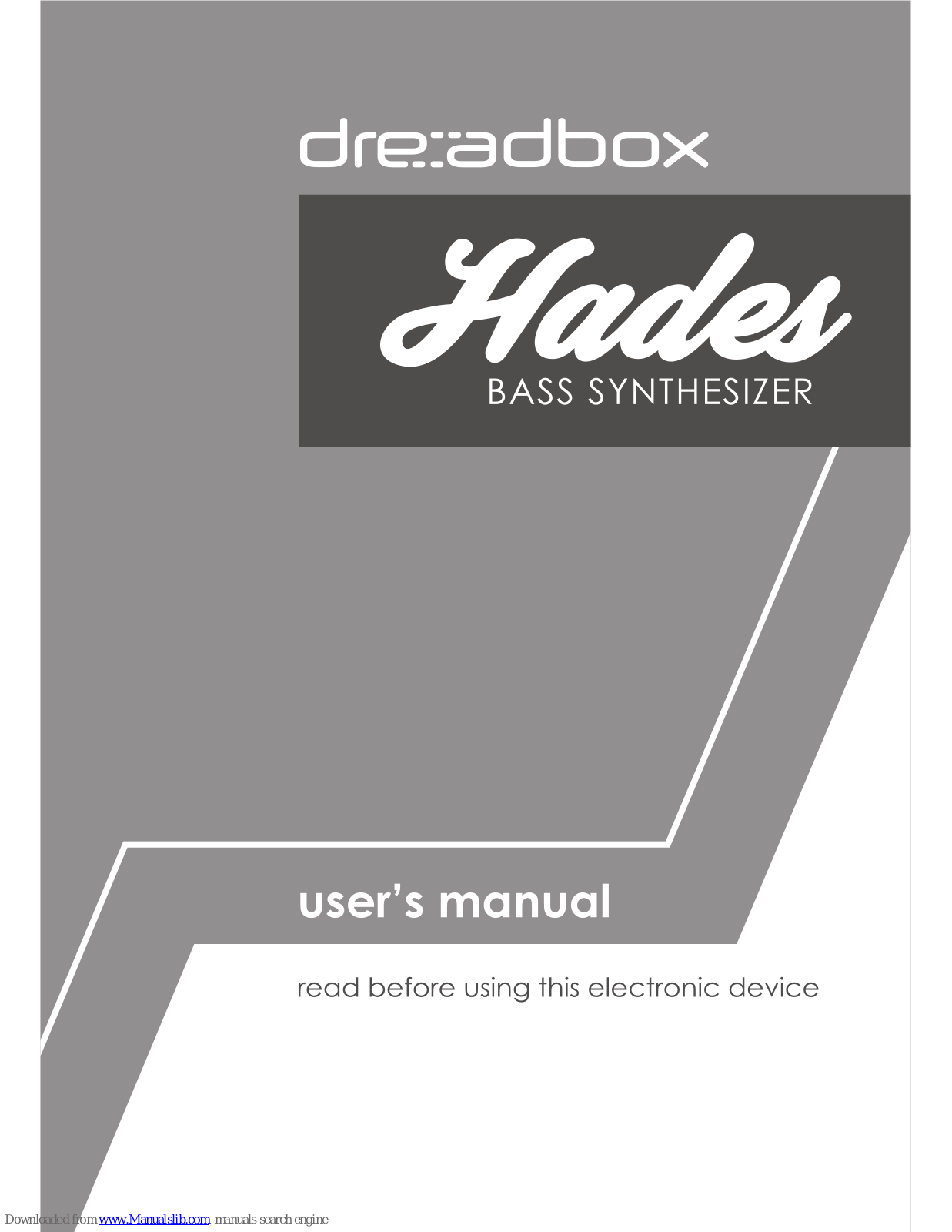 Dreadbox HADES User Manual - ManualMachine.com