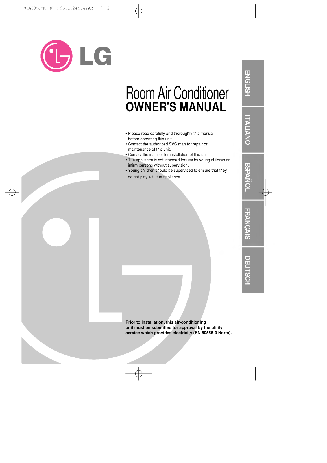 LG LV-B1861CL User Manual