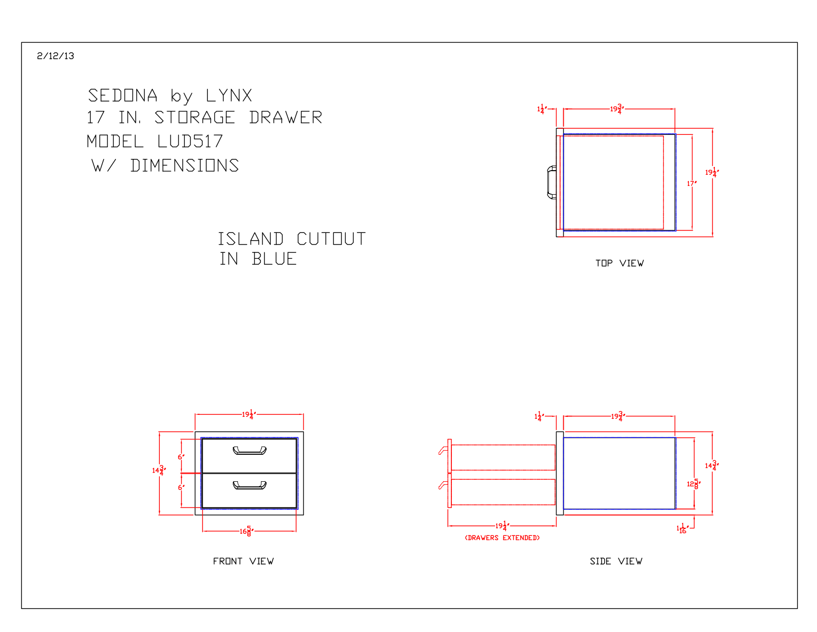 Lynx LUD517 Dimension Guide