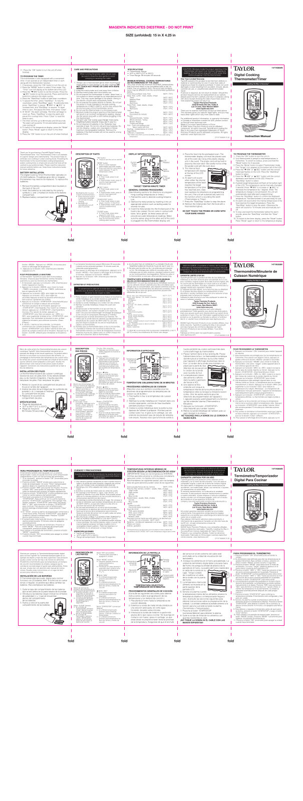 Taylor 1471N-808N User Manual