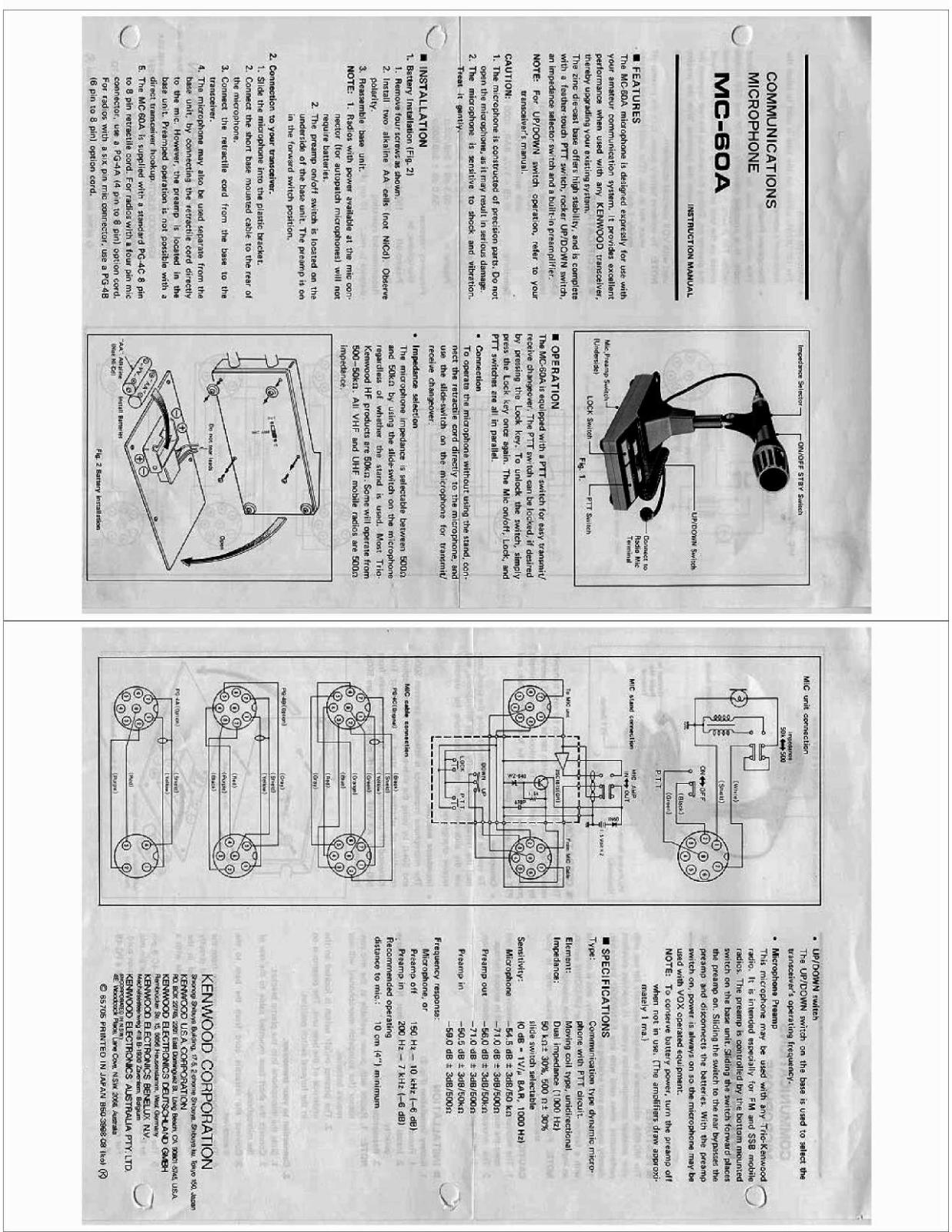 Kenwood mc-60a User Manual