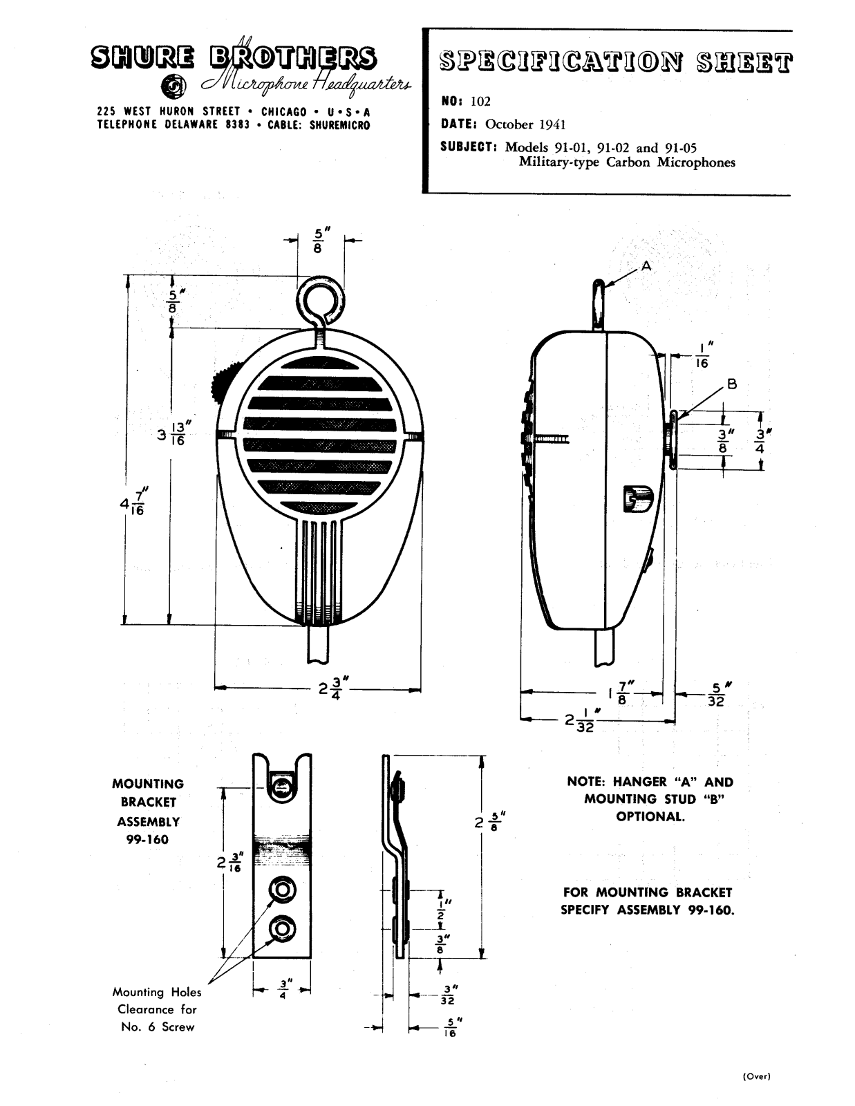 Shure 91-01, 91-02, 91-05 User Guide - ManualMachine.com