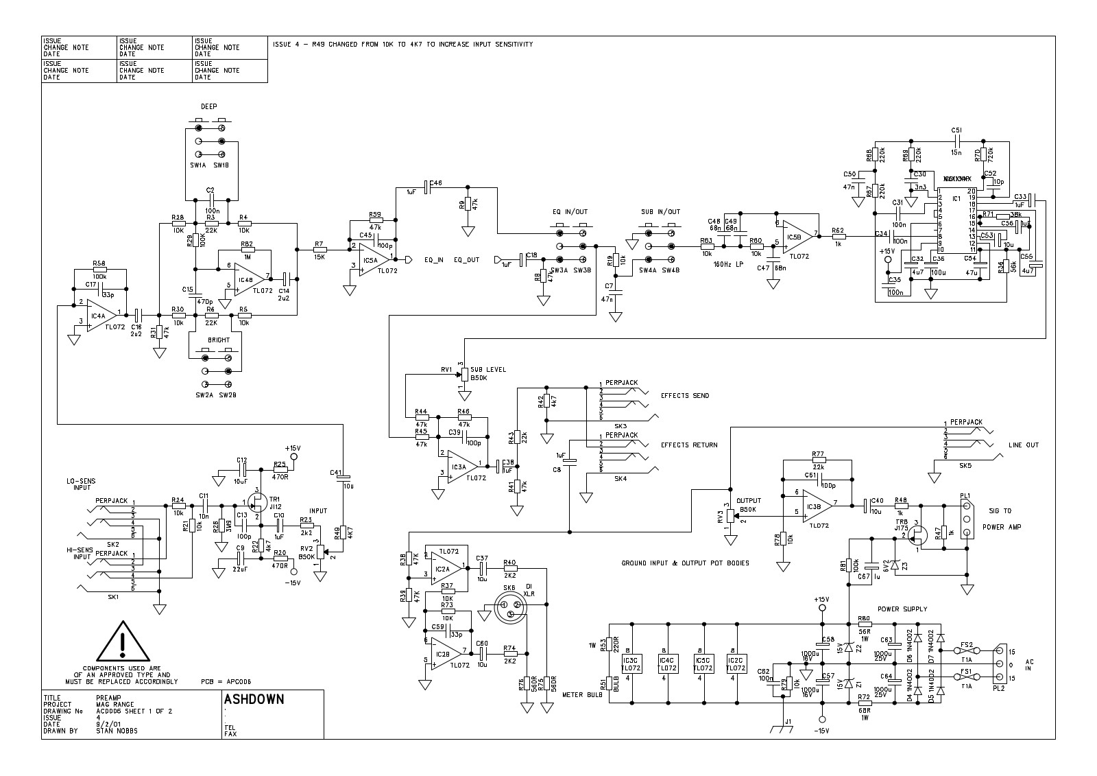 Ashdown MAG300 Schematic