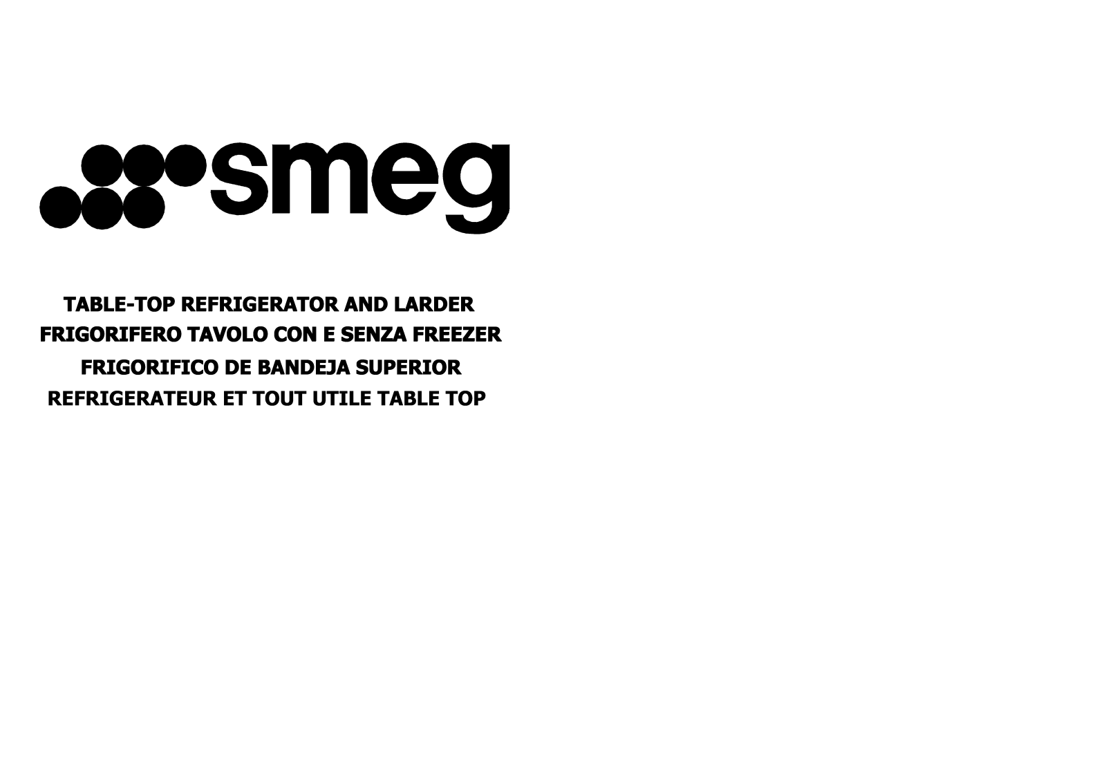 SMEG FA100A User Manual