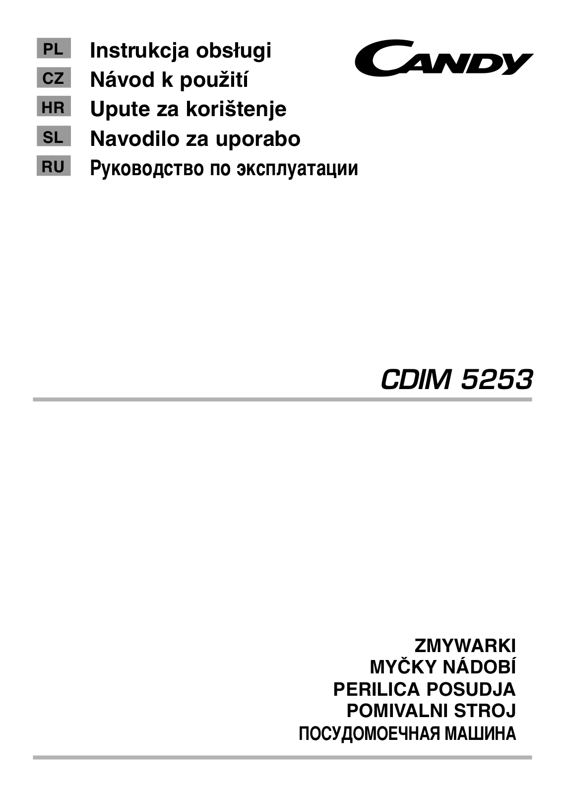 Candy CDIM 5253 User Manual