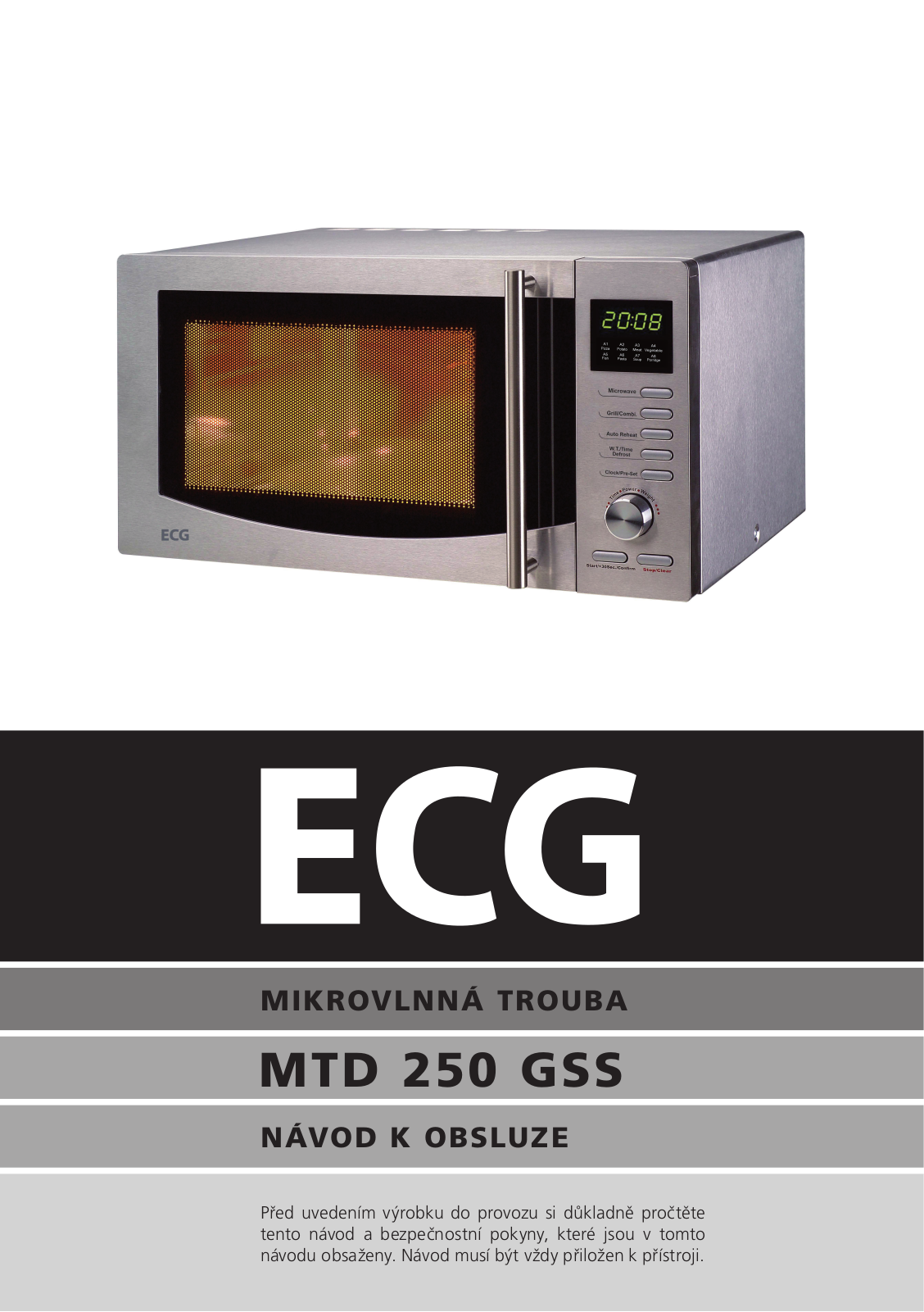 ECG MTD 250 GSS Operating Instructions