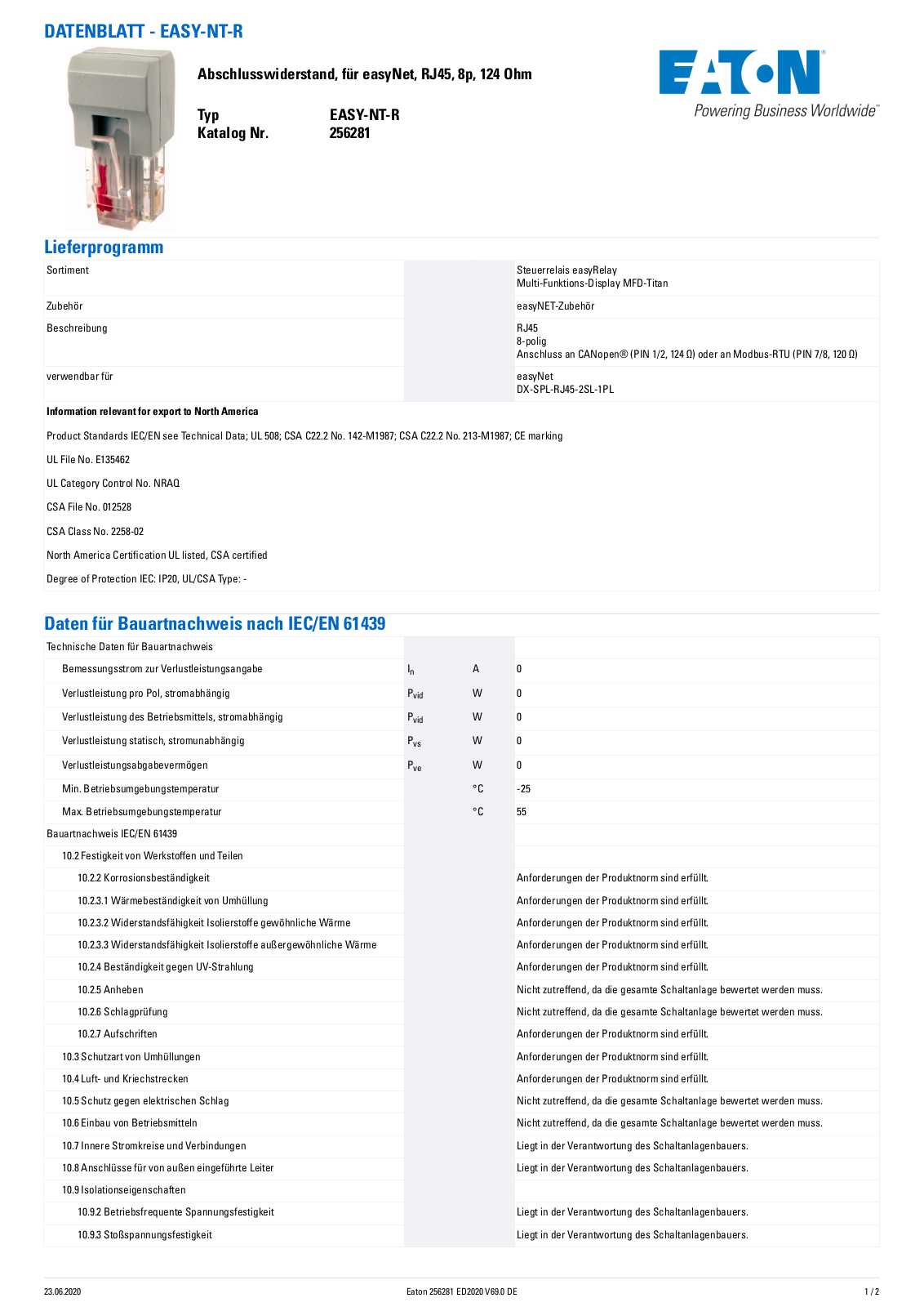 Eaton EASY-NT-R User Manual