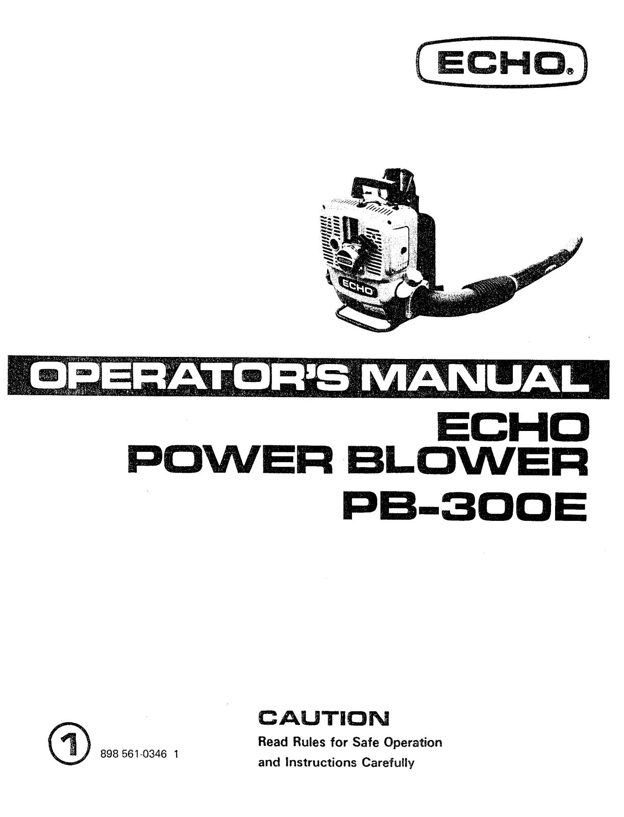 Echo PB-300E User Manual