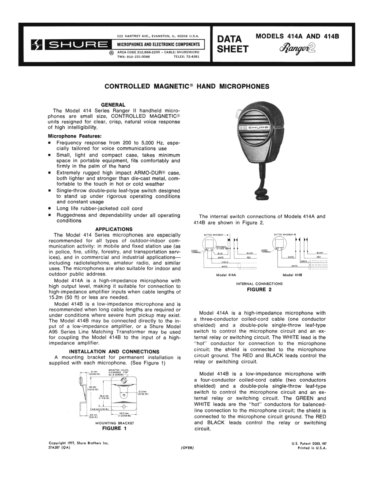 Shure 414B User guide