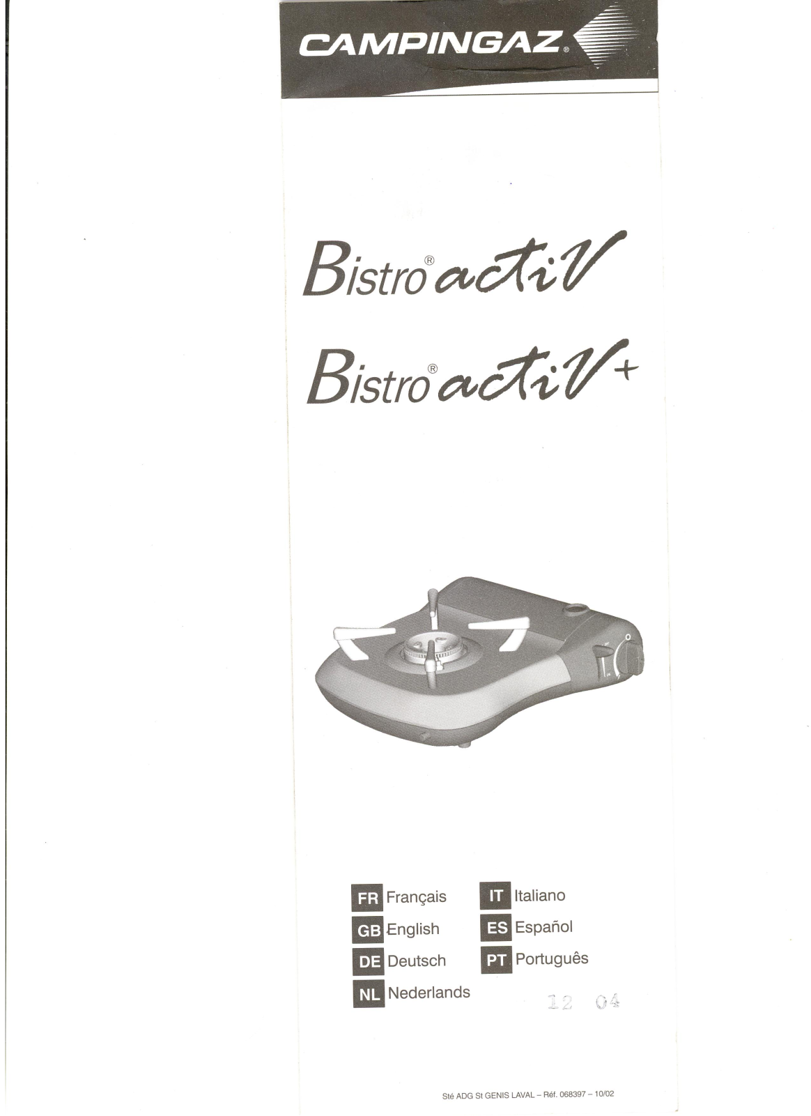 CAMPINGAZ BISTRO ACTIV User Manual