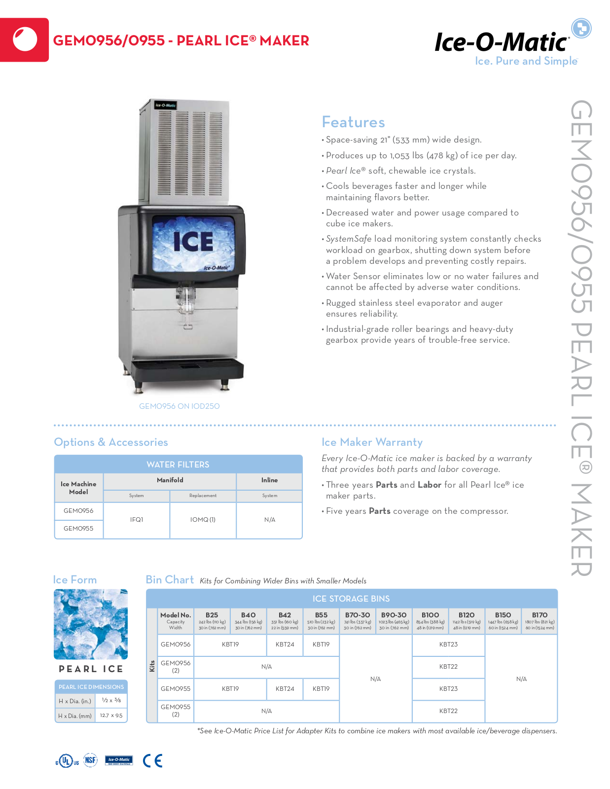 Ice-O-Matic GEM0955 User Manual