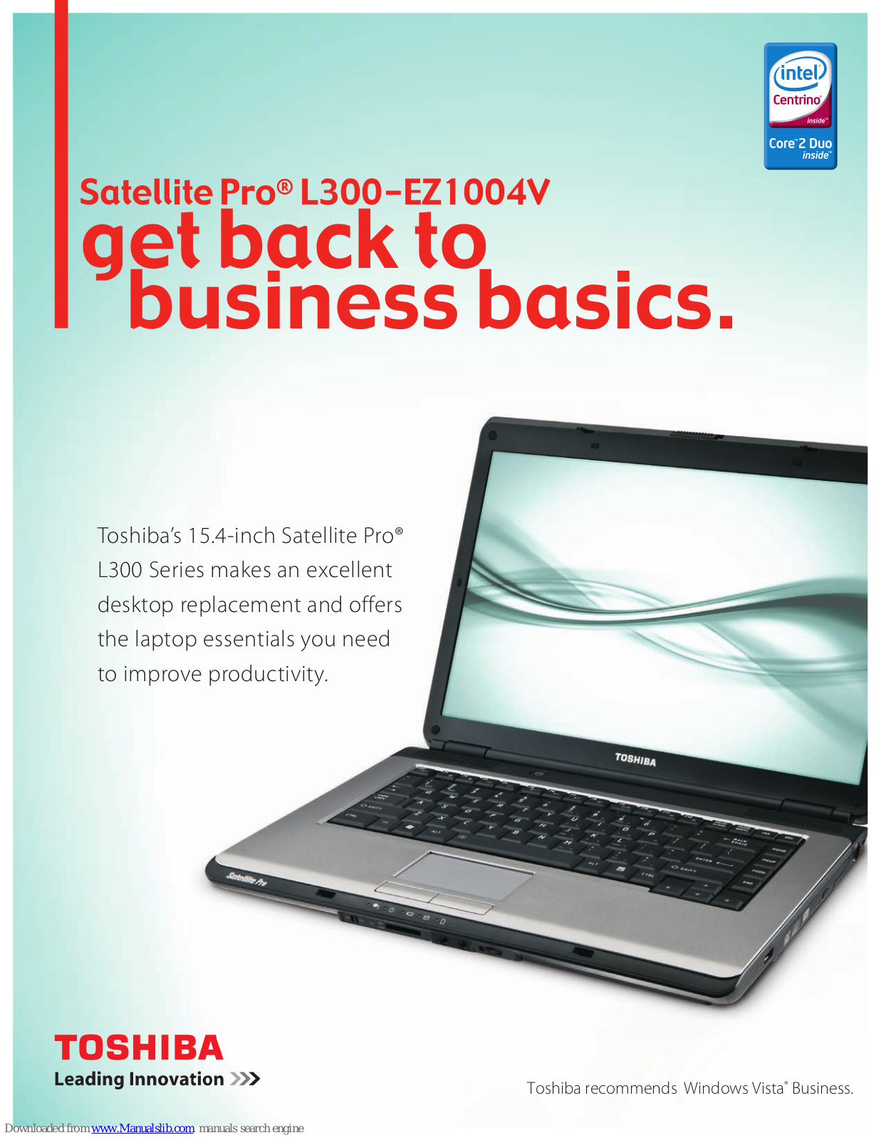 Toshiba Satellite Pro L300-EZ1004V Specifications