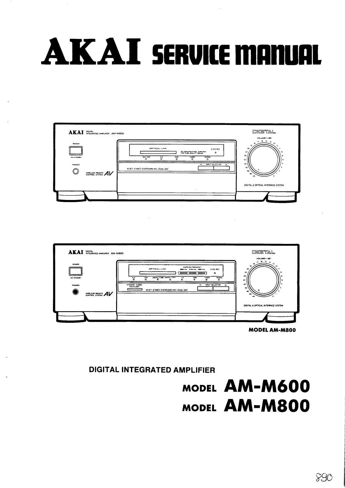 Akai AMM-600, AMM-800 Service manual