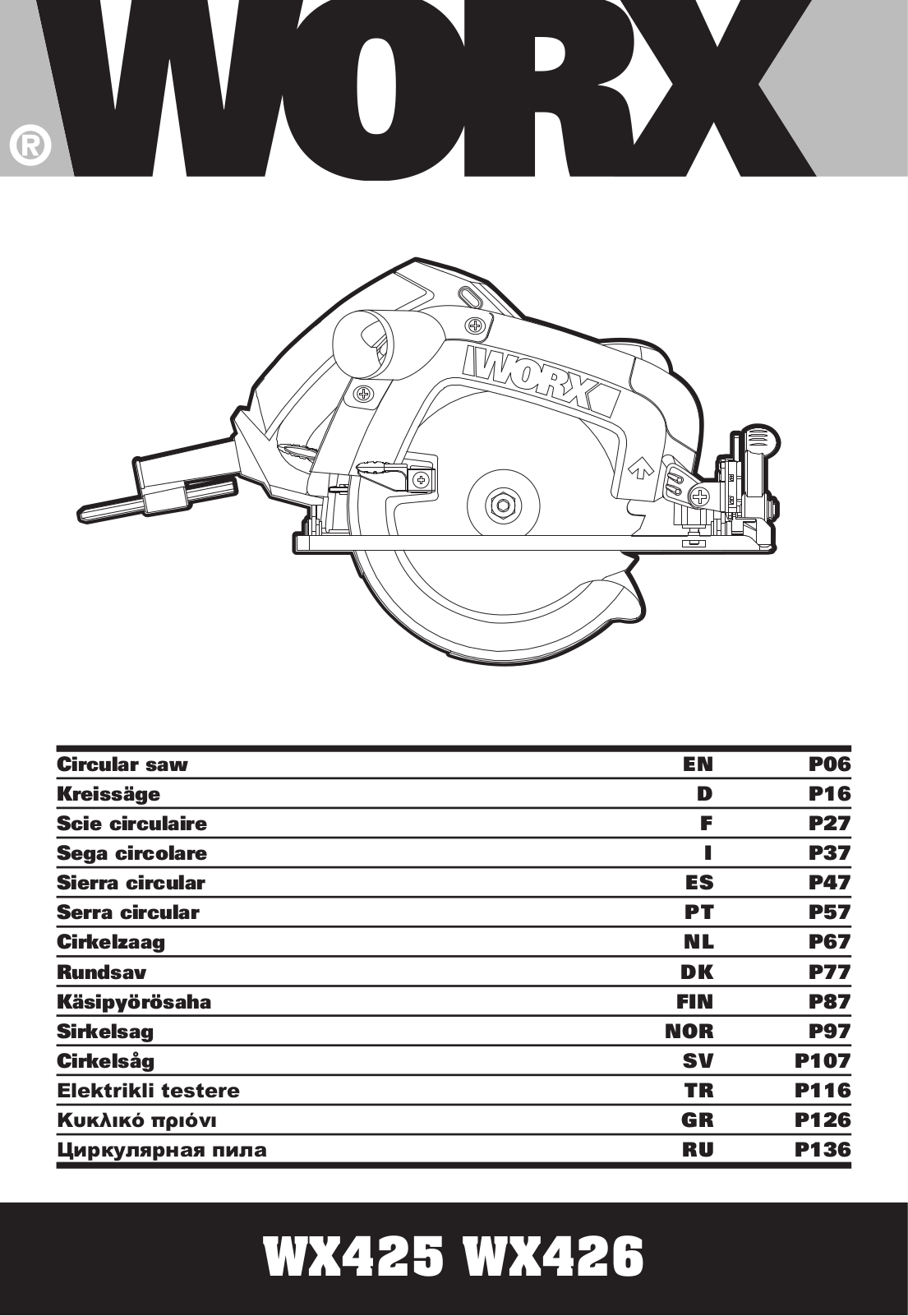 Worx WX425 User manual