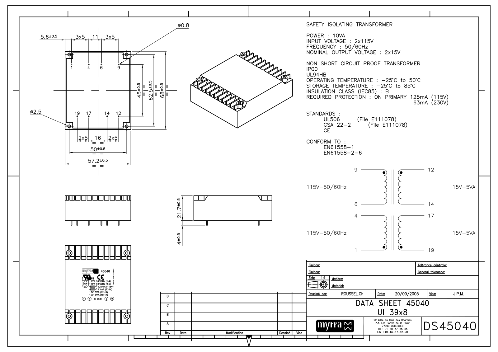 Datasheet 45040 Specification - ManualMachine.com