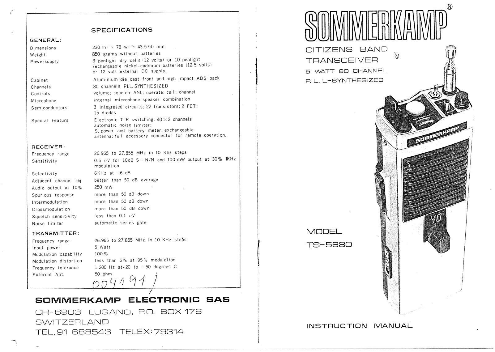 Sommerkamp TS5680 User Manual