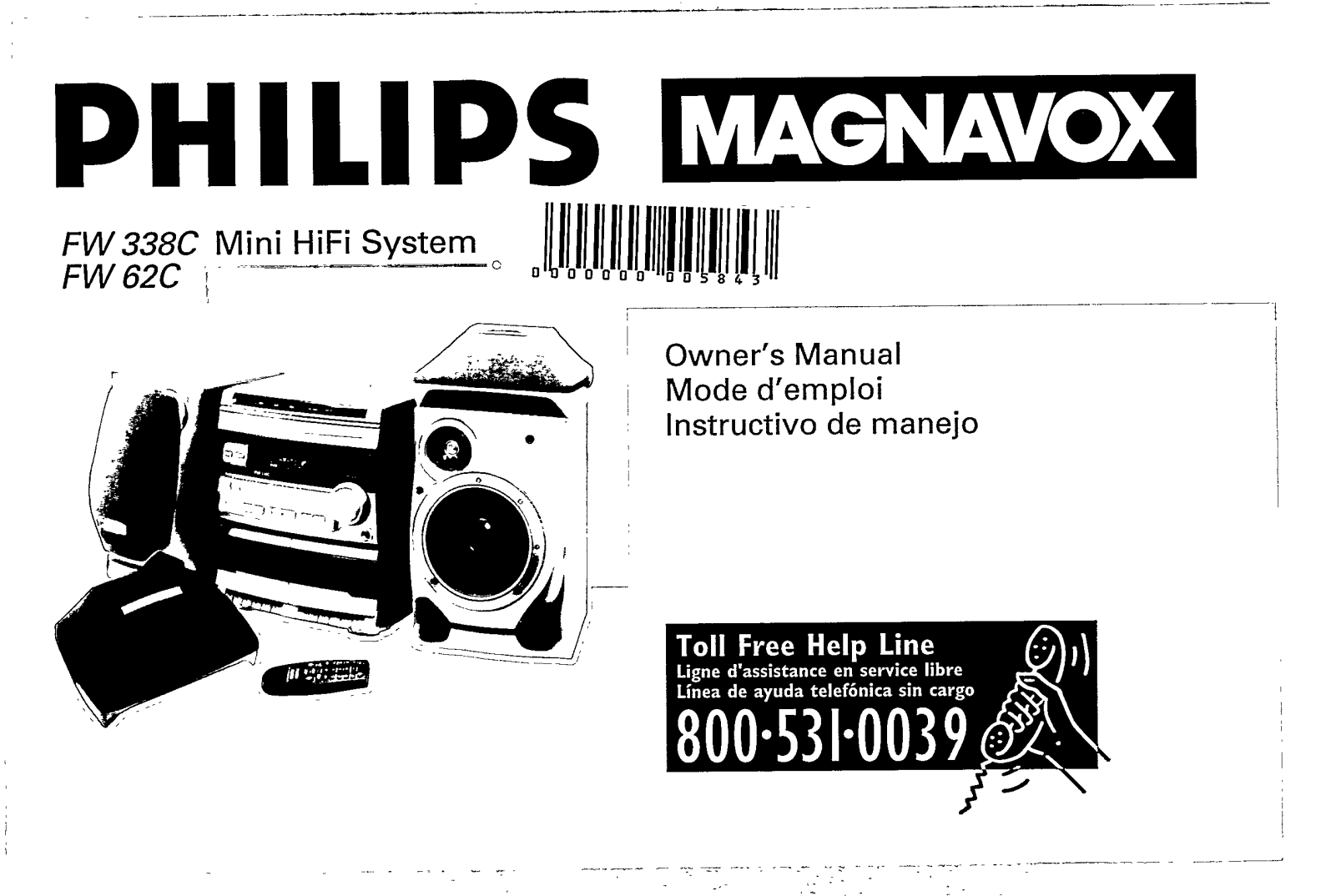 Philips FW62C/37, FW338C/37 User Manual