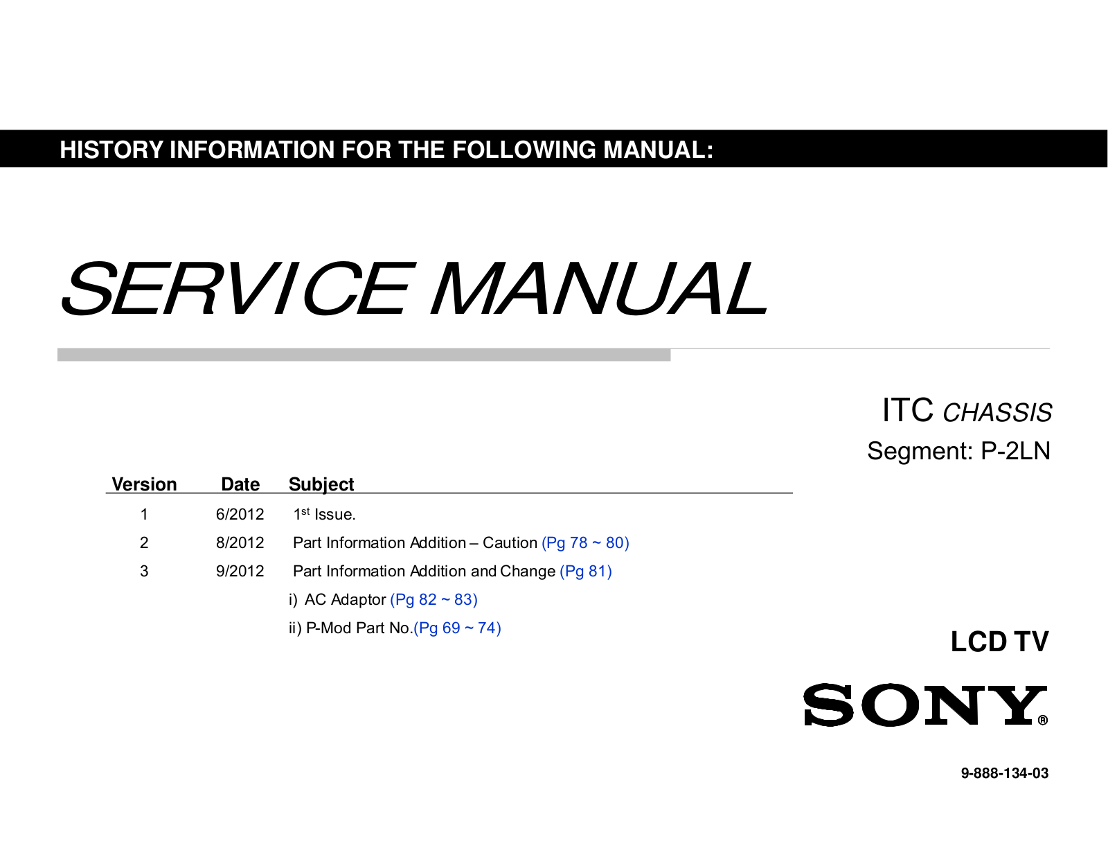 Sony KLV-32EX330 Schematic