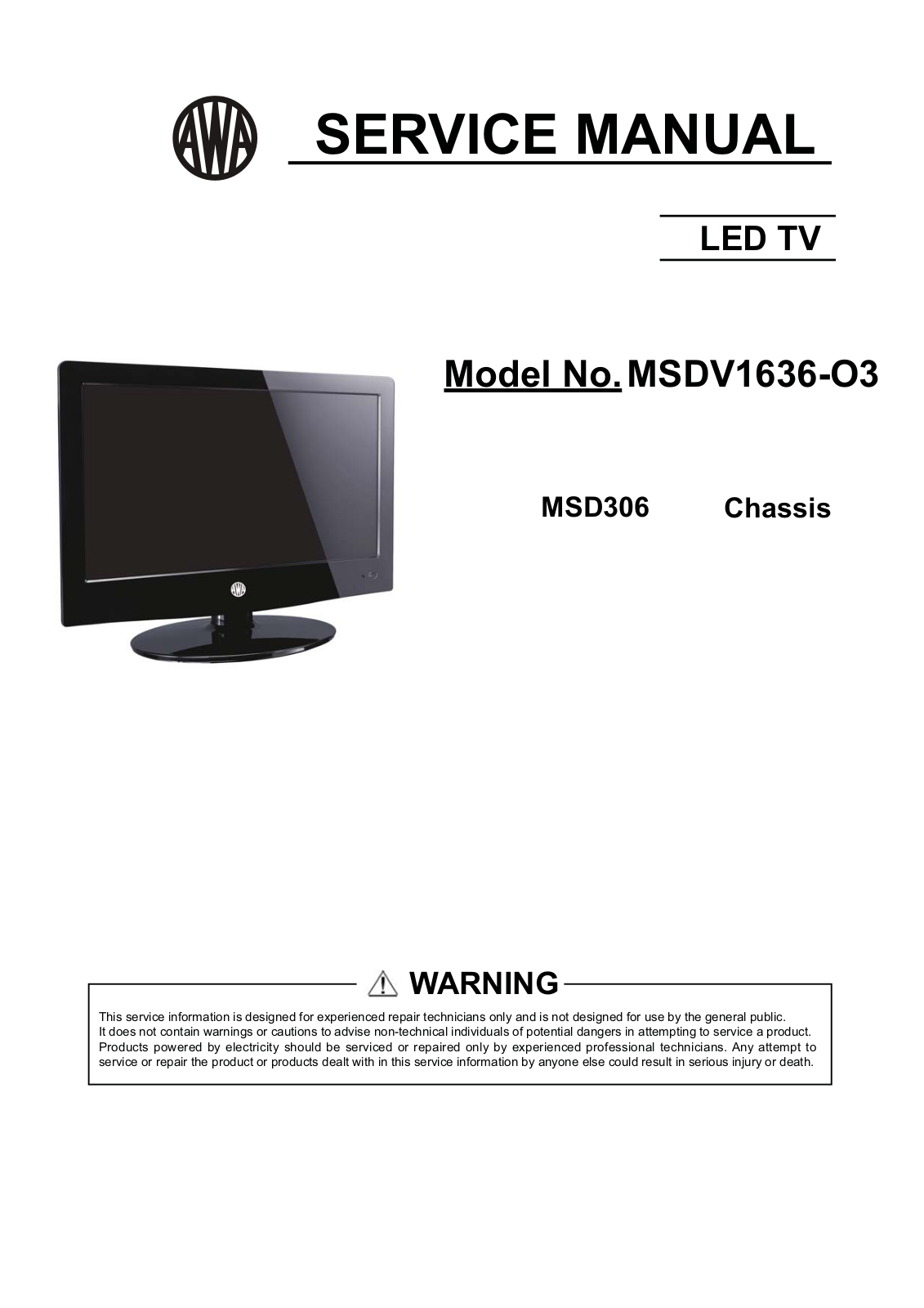 AWA MSDV1636-03, MSD306 Schematic