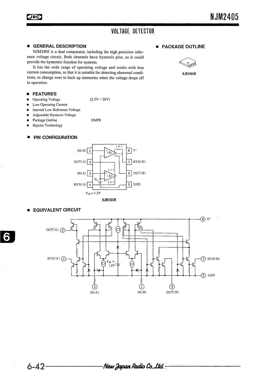 JRC NJM2405M Datasheet