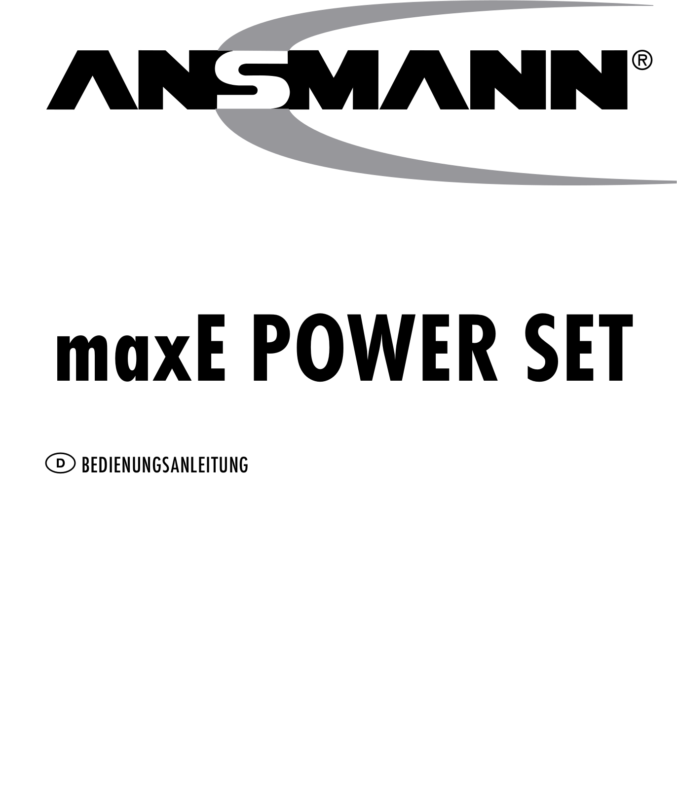Ansmann maxE POWER SET User guide