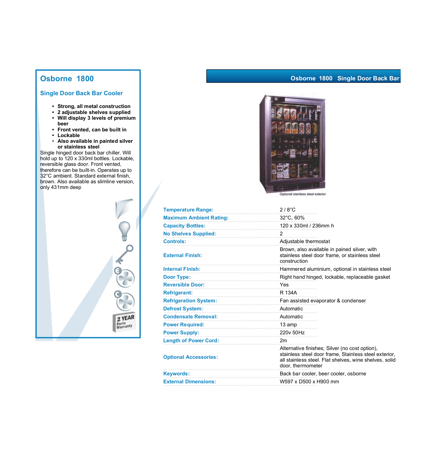 Valera OSBORNE 1800 DATASHEET