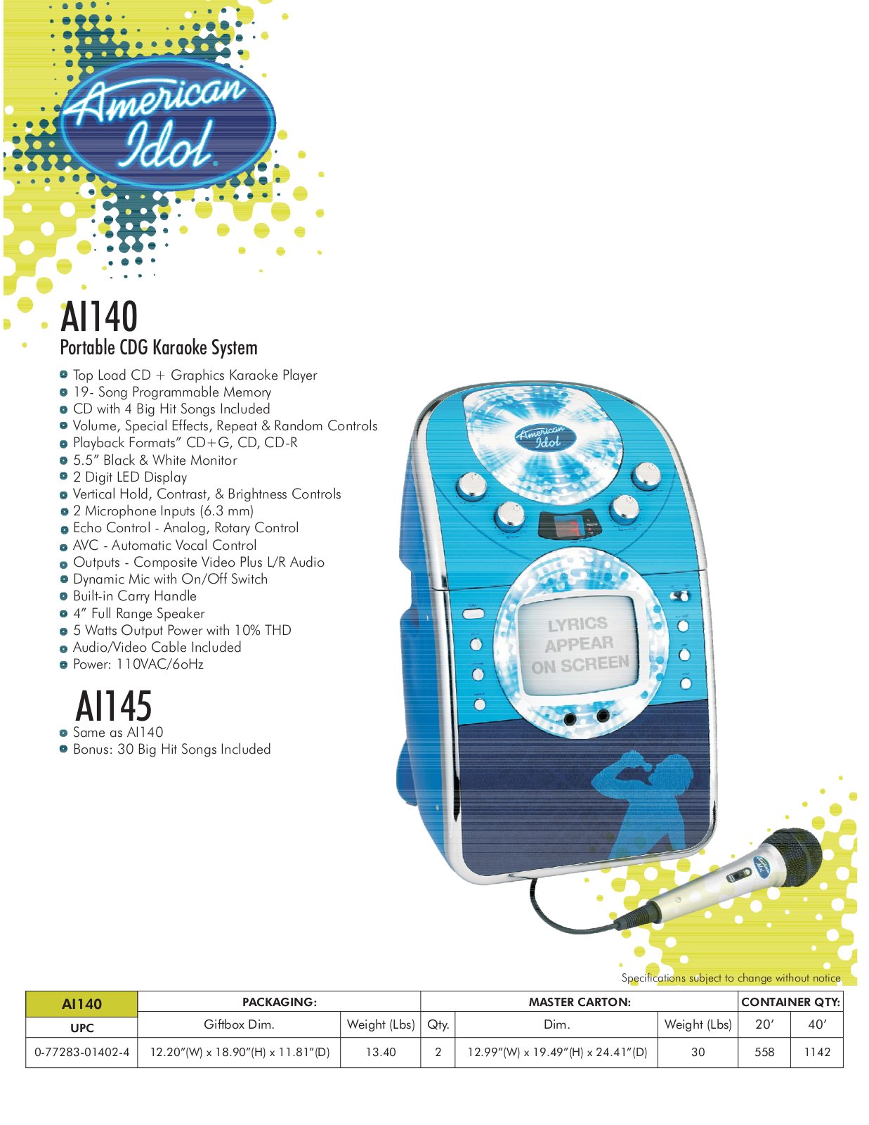 Spectra AI140, AI145 User Manual - ManualMachine.com