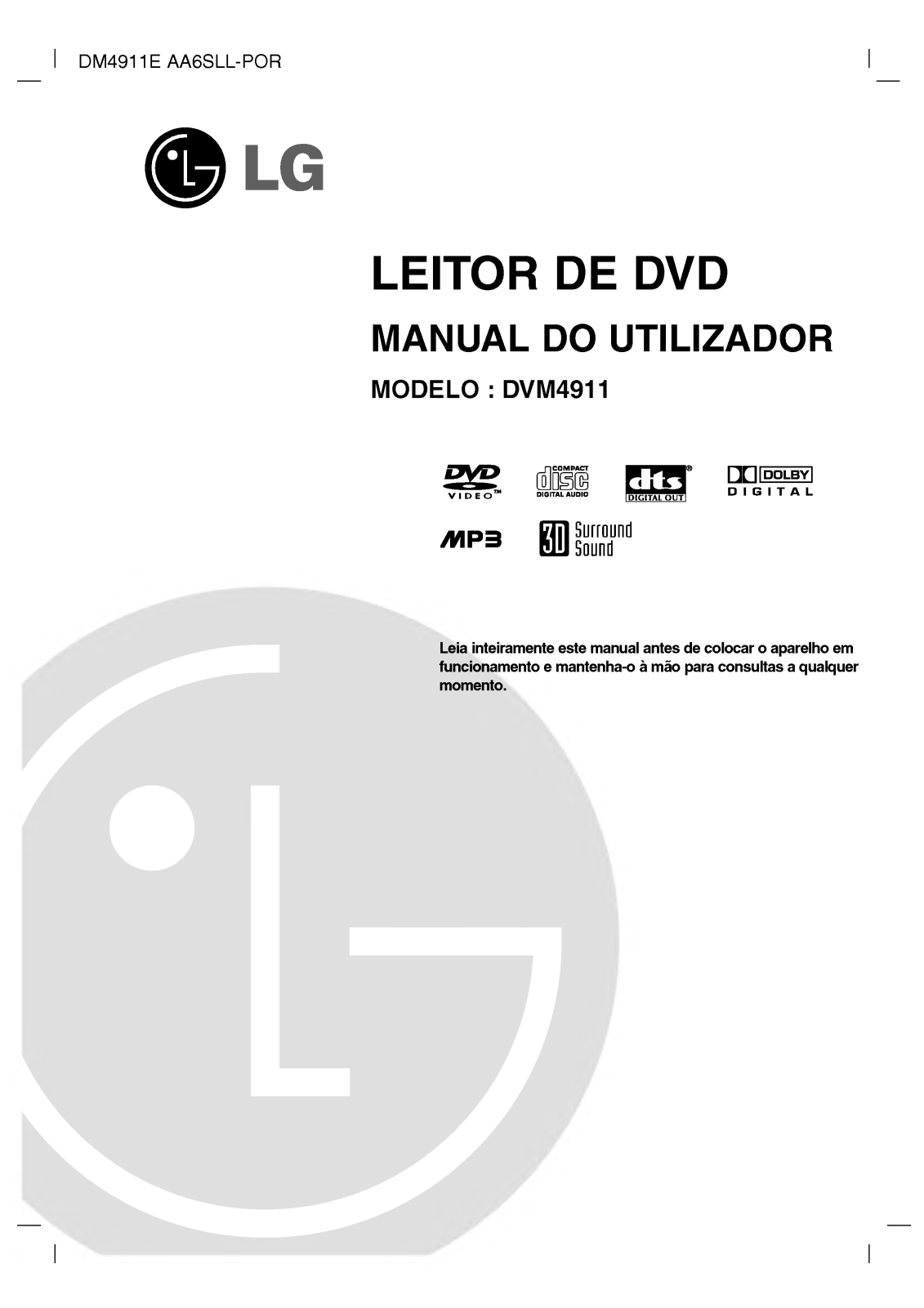 Lg DVM4911 User Manual