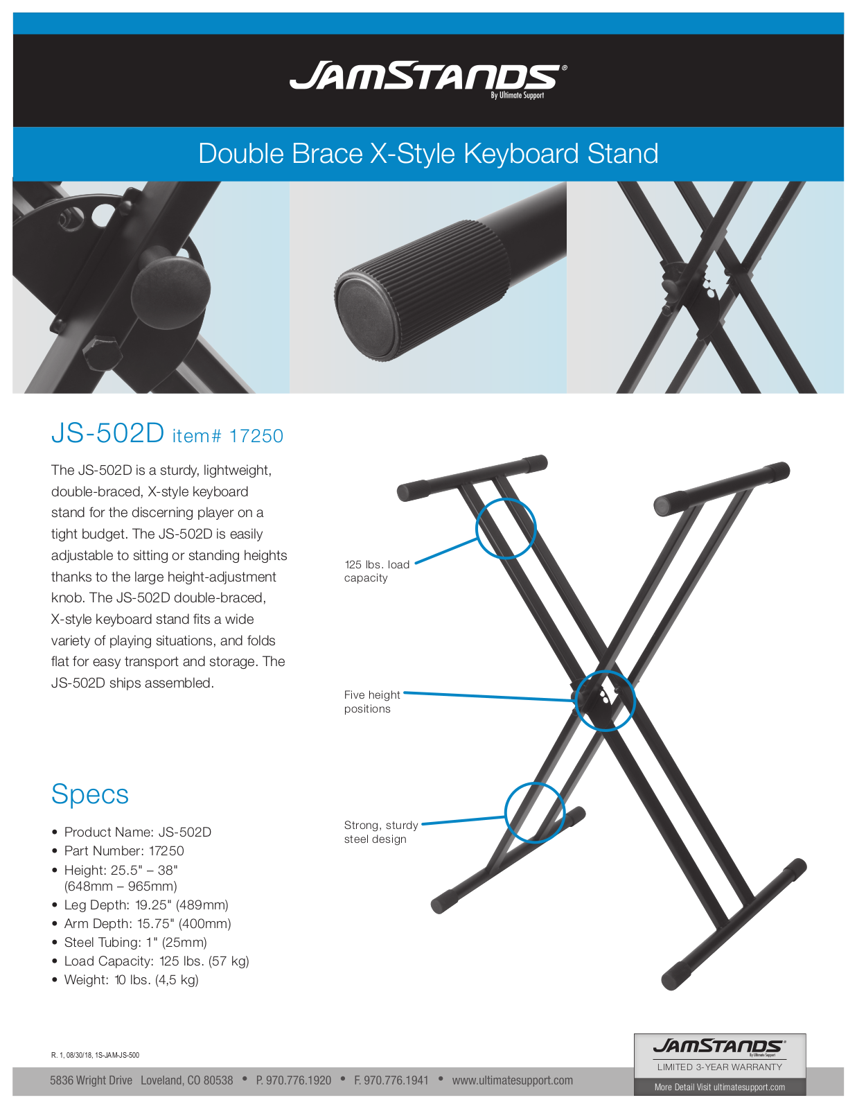 Ultimate Support JS-502D Users Manual - ManualMachine.com
