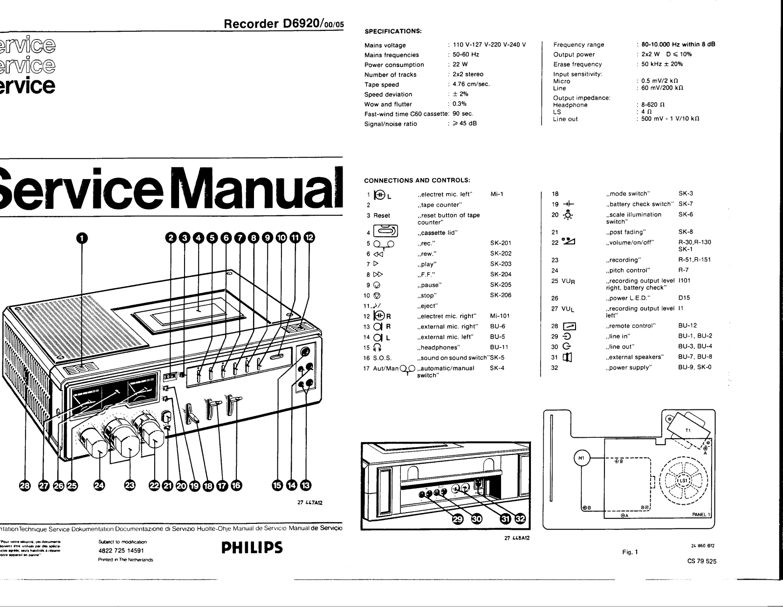 Philips D-6920 Service Manual