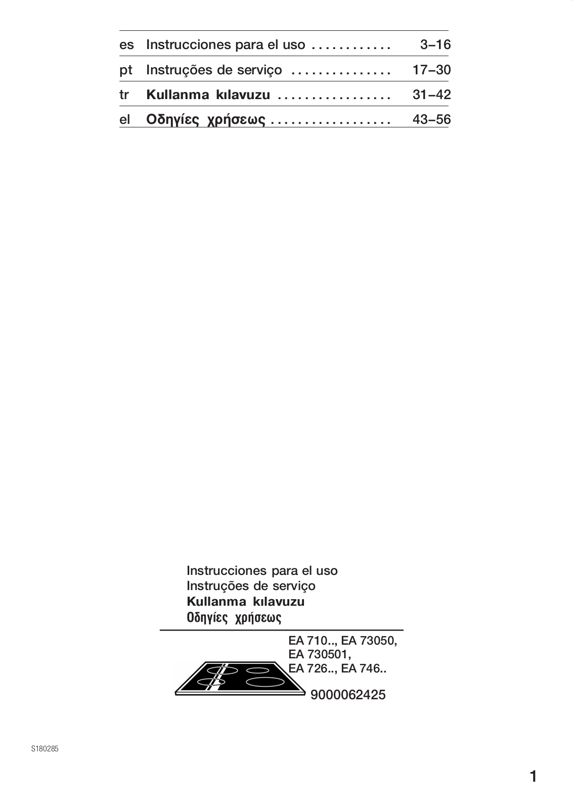 Siemens EA746501, EA730501, EA726501 User Manual