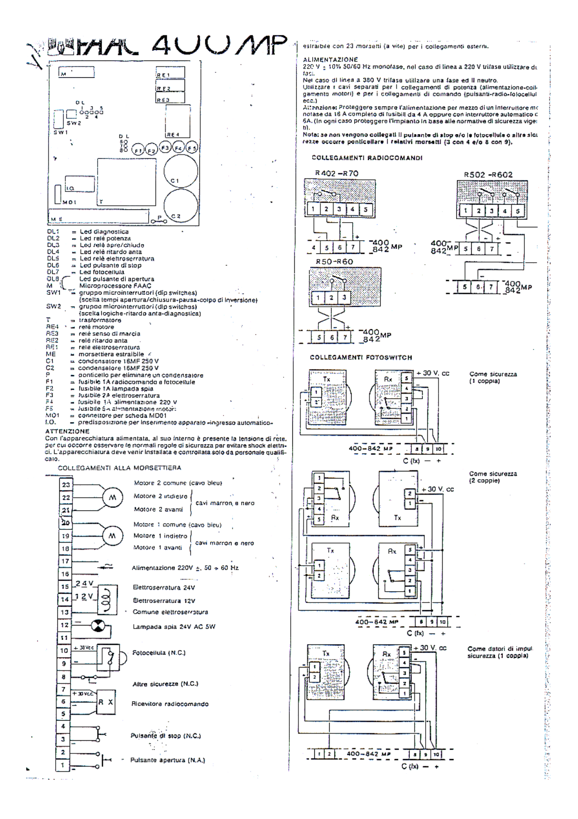 FAAC 400 MP User Manual