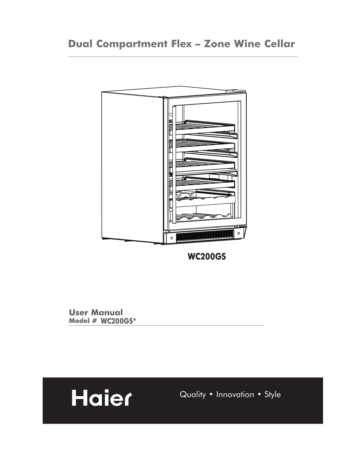 Haier WC200GS Owner’s Manual