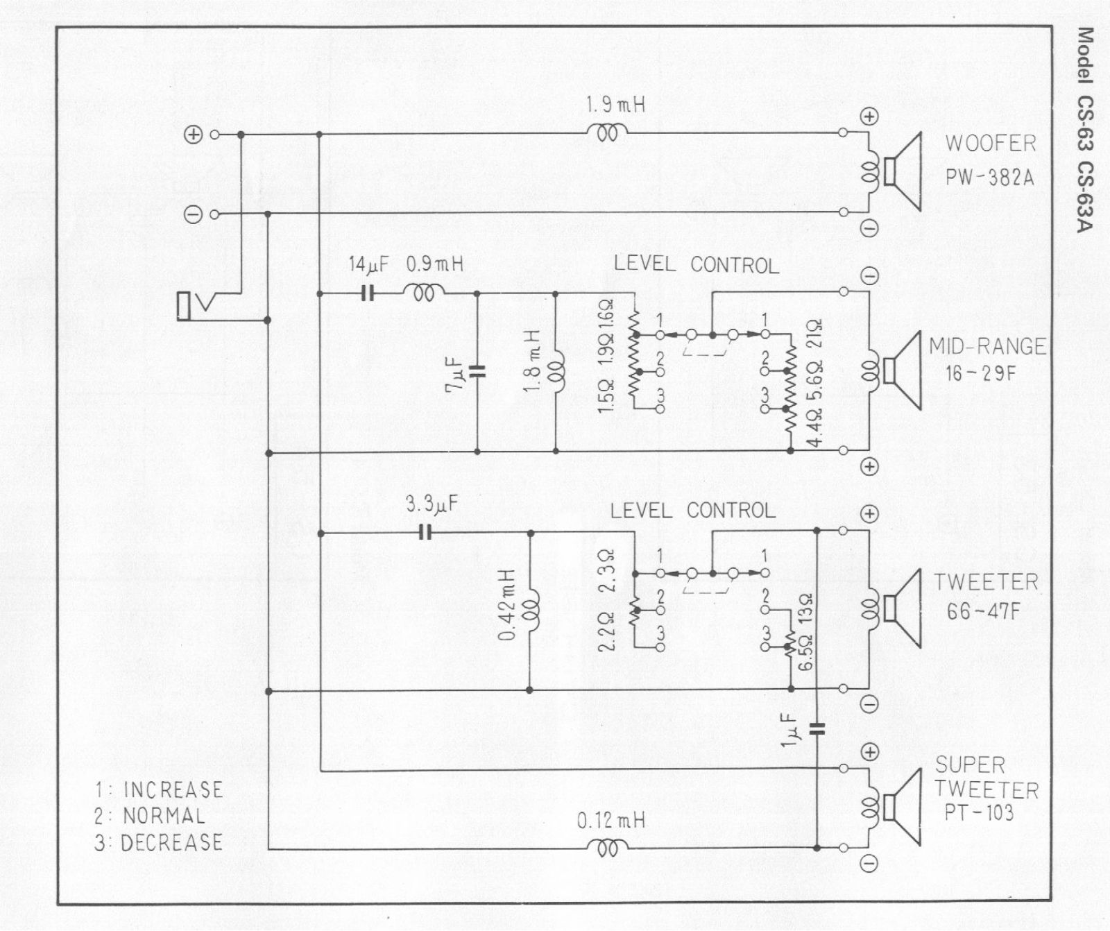 Pioneer CS-63 Schematic