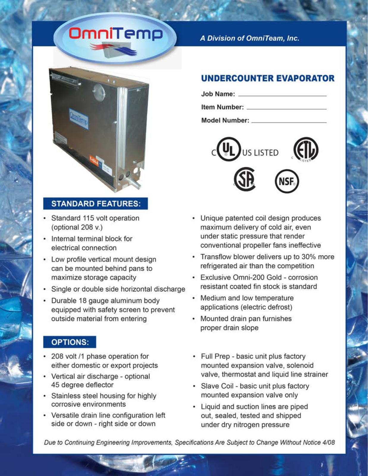 Omni 200 Specifications - ManualMachine.com