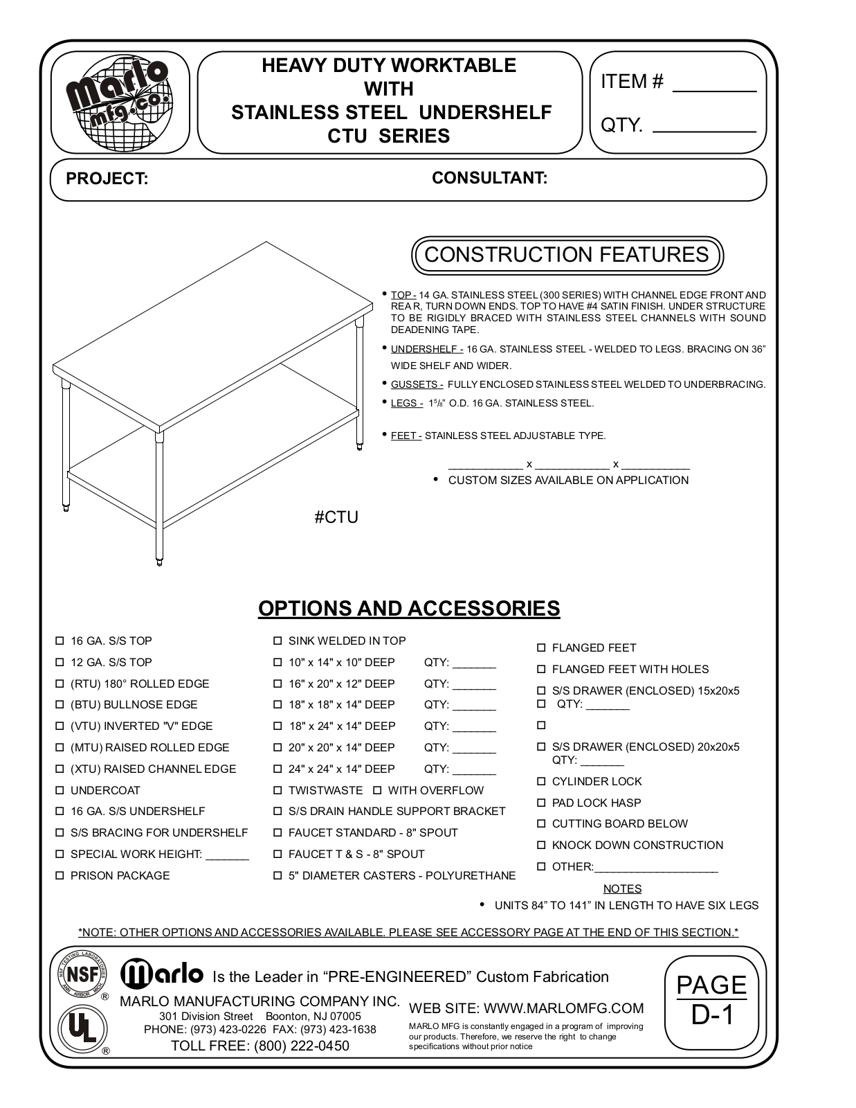 Marlo CTU10824 User Manual