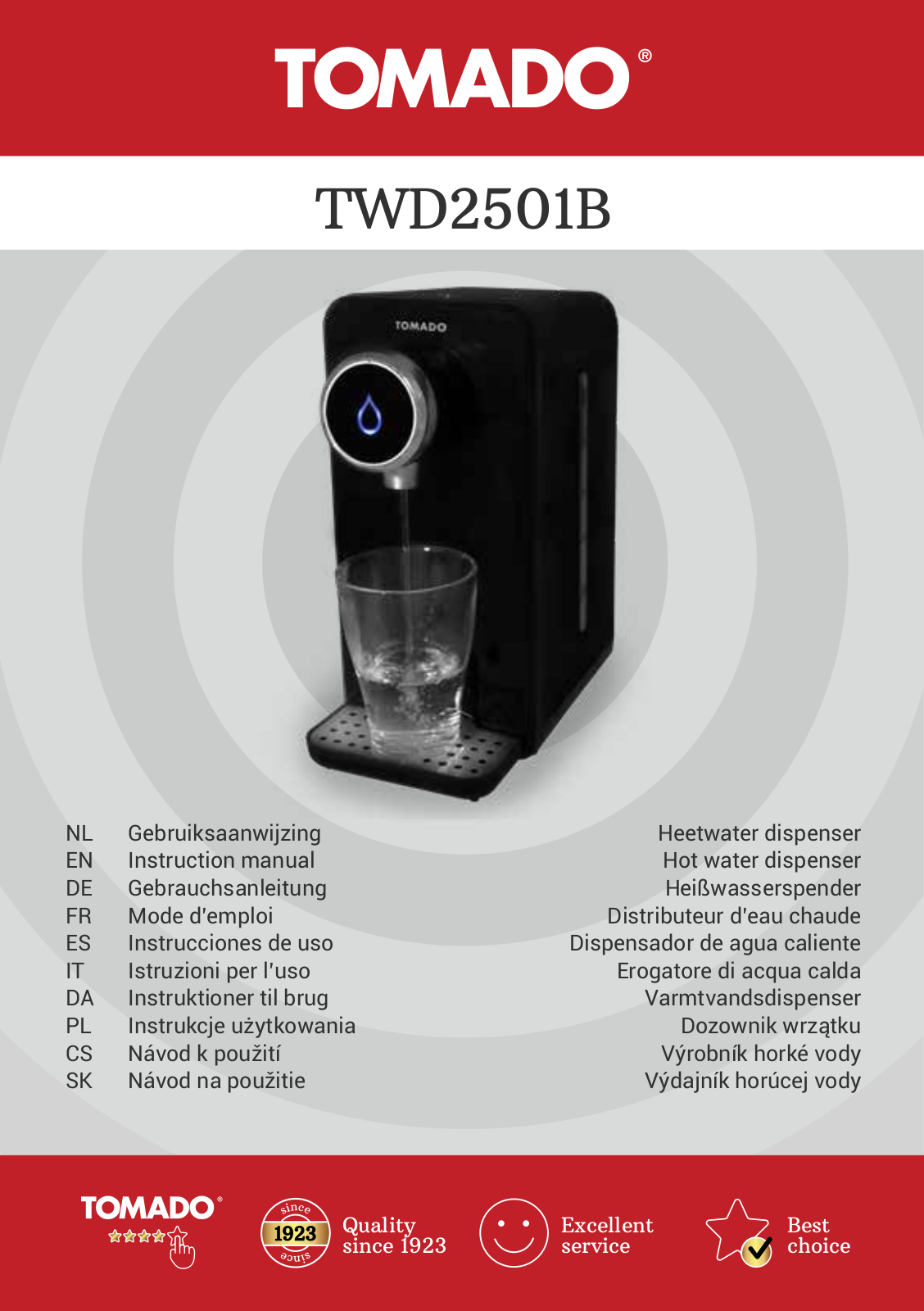 Tomado TWD2501B User guide - ManualMachine.com