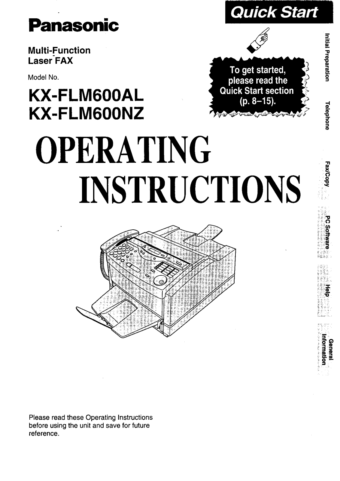 Panasonic KXFLM600AL User Manual