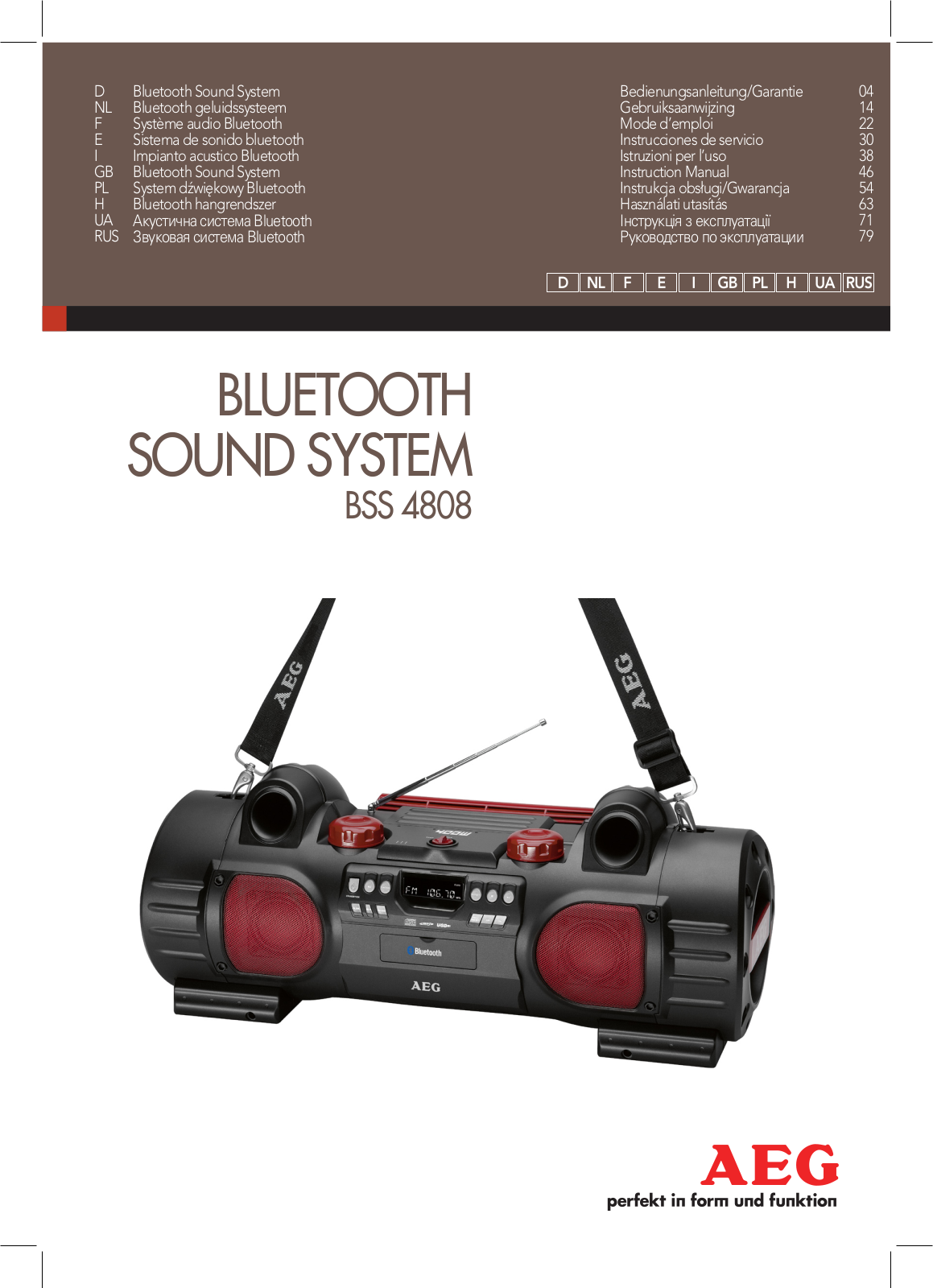 AEG BSS 4808 User Manual