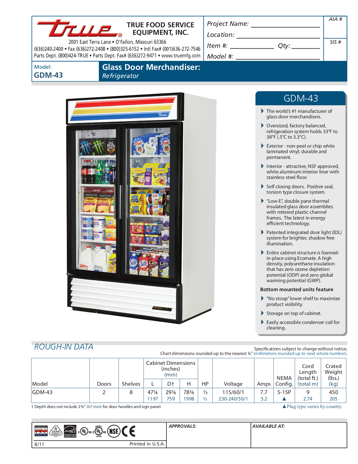 True GDM-43 User Manual