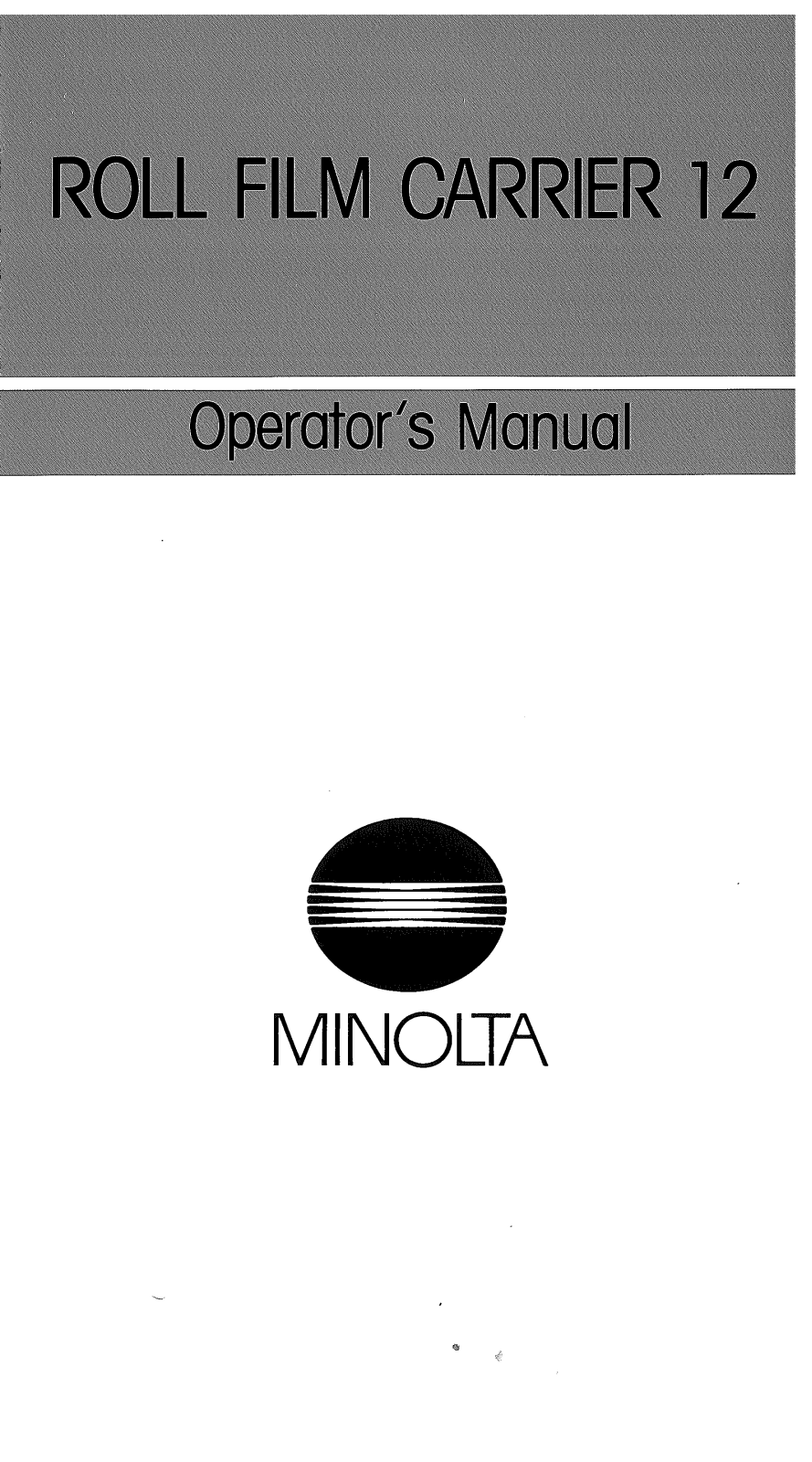 Konica Minolta RFC-12 ROLL FILM CARRIER 12 User Manual