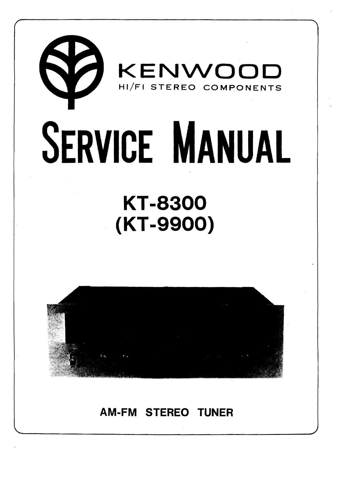Kenwood KT-8300, KT-9900 Service manual